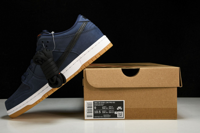 nike sb dunk low navy black gum - cw7463-401